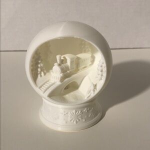 3D Printed Train& Pine Trees Snow Globe